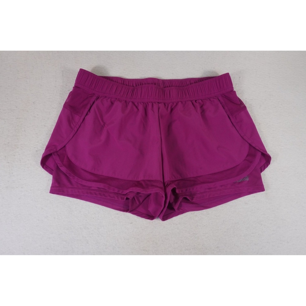 Avia Athletic Shorts Women Large Magenta Stretch Elastic Waist Gym Yoga Workout